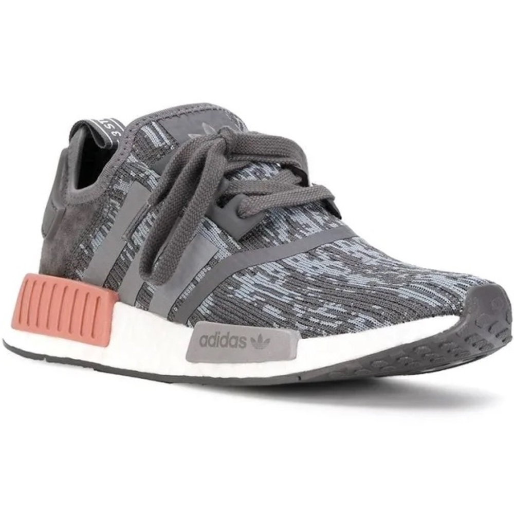 Adidas NMD_R1 W Heather Grey Raw Pink White Running BY9647 (413) Women's Shoes